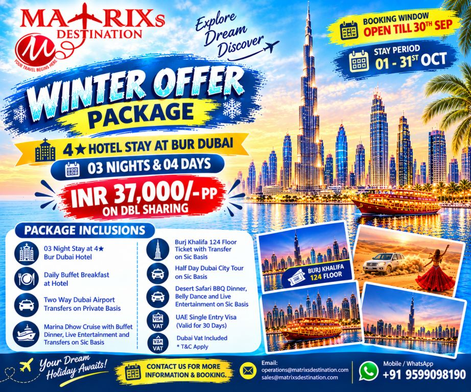 EXPLORE YOUR WINTER VACATIONS IN DUBAI WITH MATRIXS DESTINATION