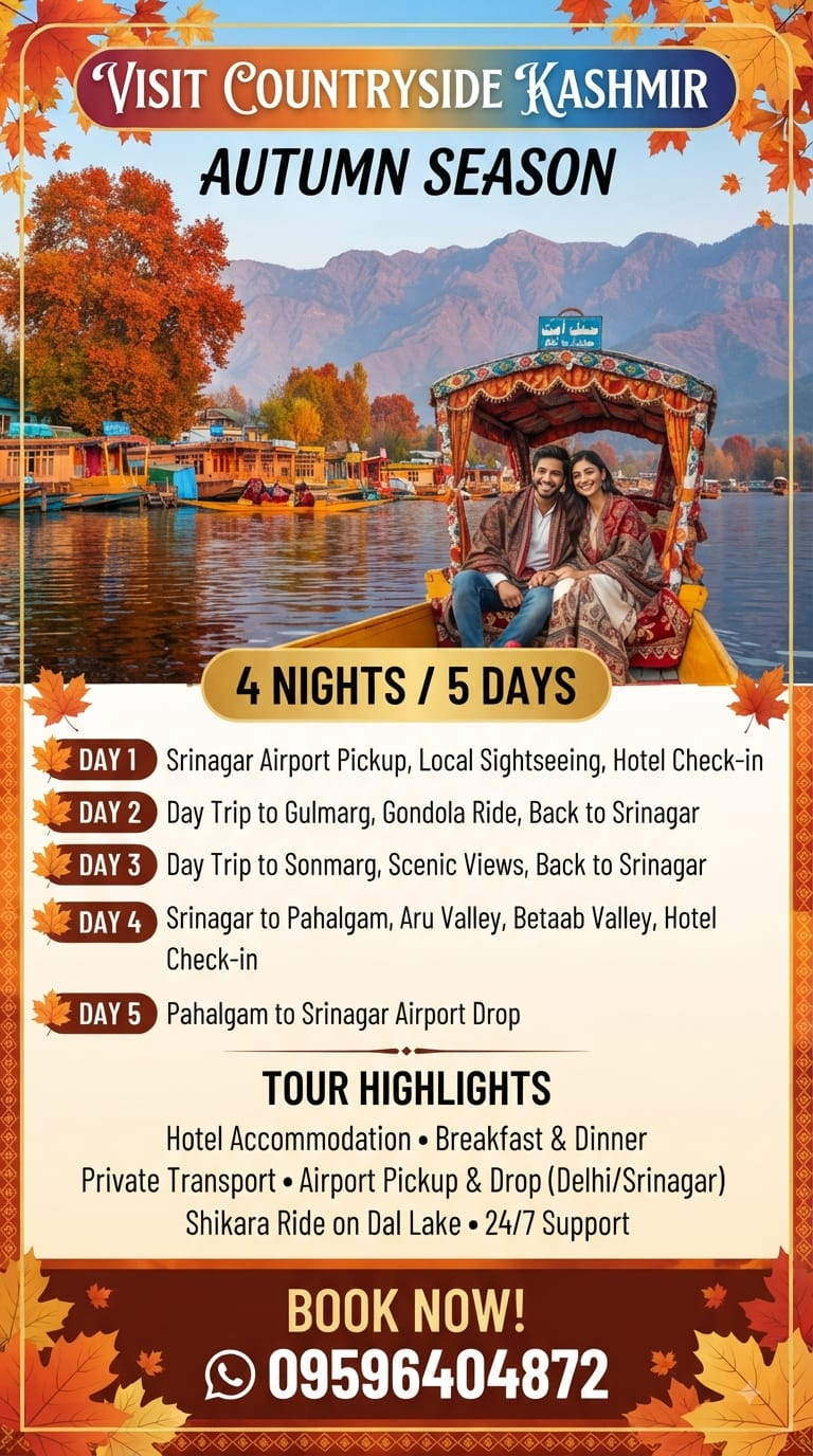 Kashmir Autumn Tour Package