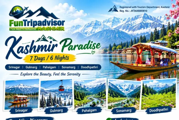 Luxury Kashmir Escape _Srinagar, Gulmarg, Pehalgham, Sonmarg.